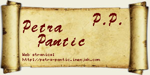 Petra Pantić vizit kartica